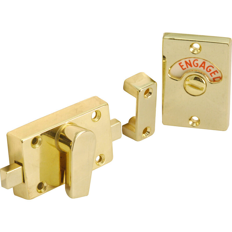 Bathroom Indicator Bolt (Brass finish) Toilet Lock