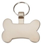 Bone shape Pet Tag Chrome 35mm wide FREE ENGRAVING