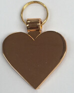 Heart shape Pet Tag Brass 35mm wide FREE ENGRAVING