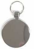 Round disk Pet Tag Chrome 20mm wide FREE ENGRAVING