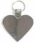 Heart shape Pet Tag Chrome 35mm wide FREE ENGRAVING