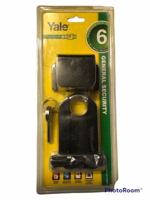 Yale security padlock with hasp
