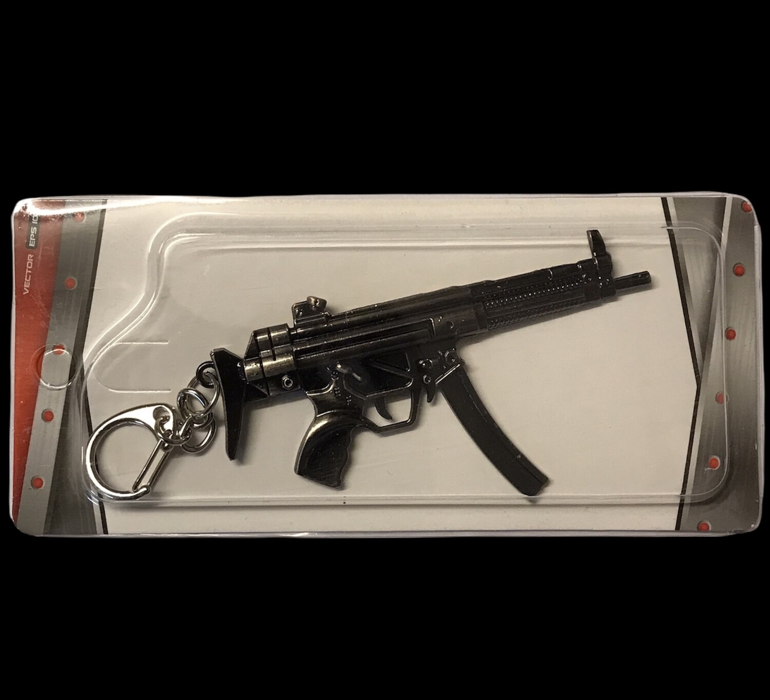 Uzi - Metal gun keychain