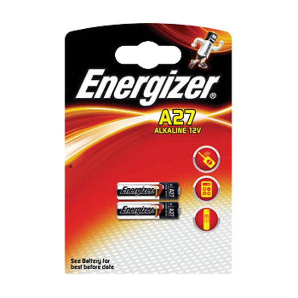 Energizer - 2 pack A27 Alkaline 12V Batteries