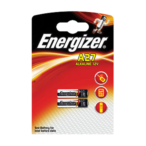 Energizer - 2 pack A27 Alkaline 12V Battery batteries