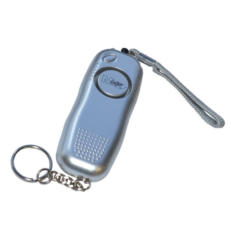 MINDER - Mini Keyring 140dB Personal Alarm &amp; LED Light