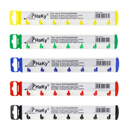 HaKy - 6 Hook Key Hanger (multiple colours)