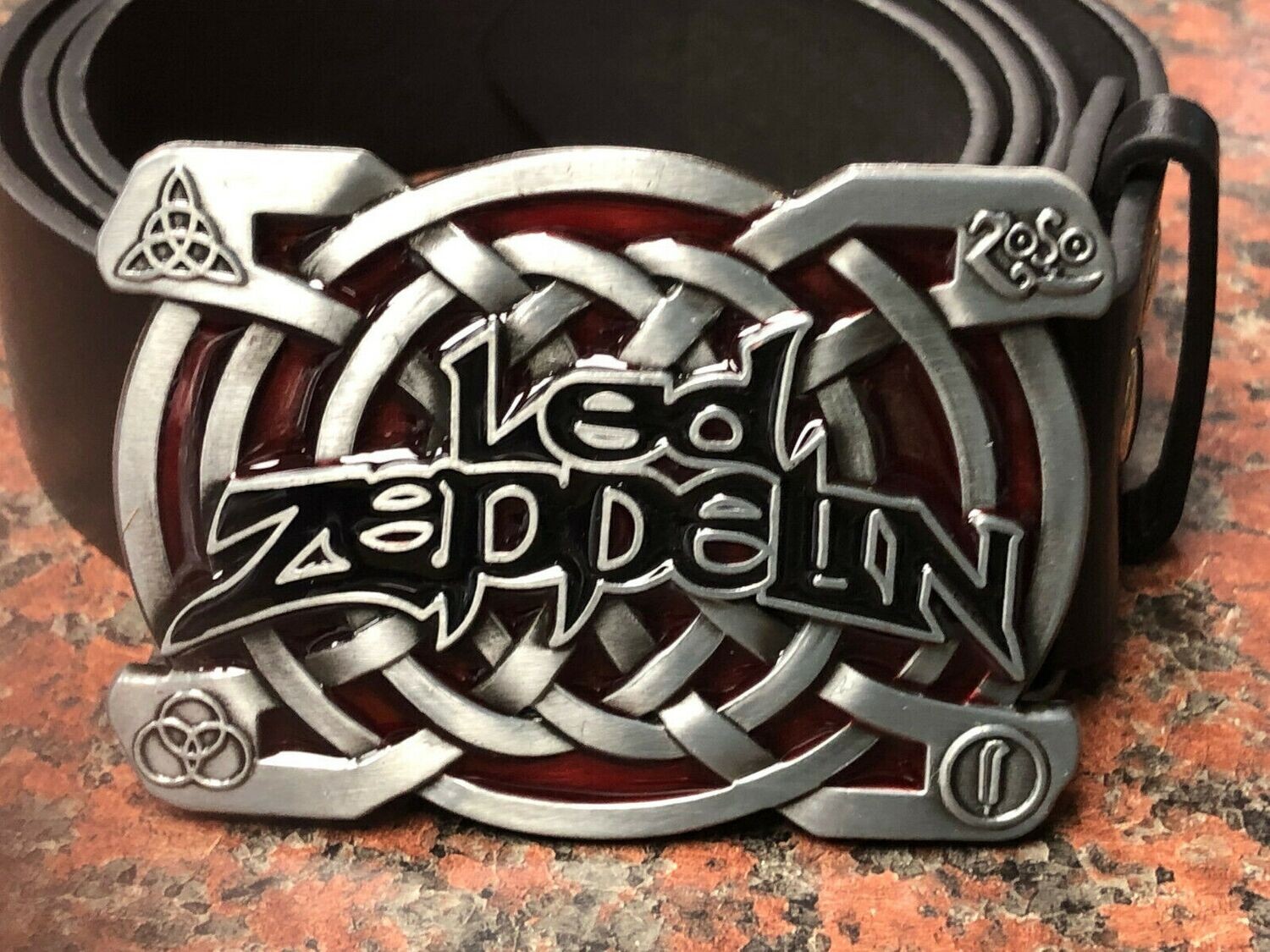 Led Zeppelin Logo Buckle with belt Rock Music