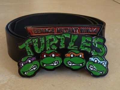 TMNT Teenage Mutant Ninja Turtles Logo Buckle with belt