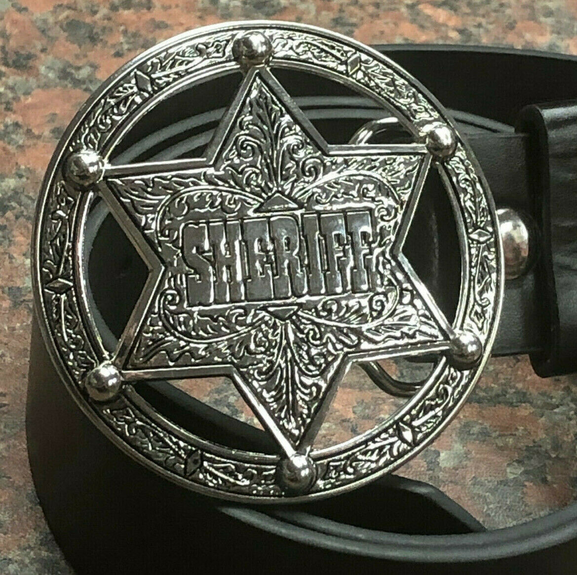 Sheriff Badge Buckle with belt