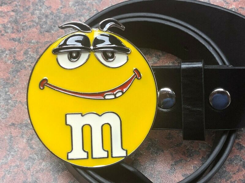 Yellow M&amp;M’s Buckle with belt