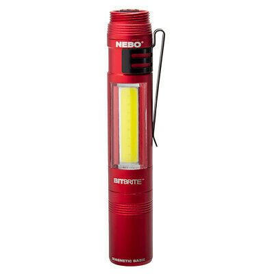 BitBrite Nebo - Pocket Tool Flashlight and Screwdriver, Colour: Red