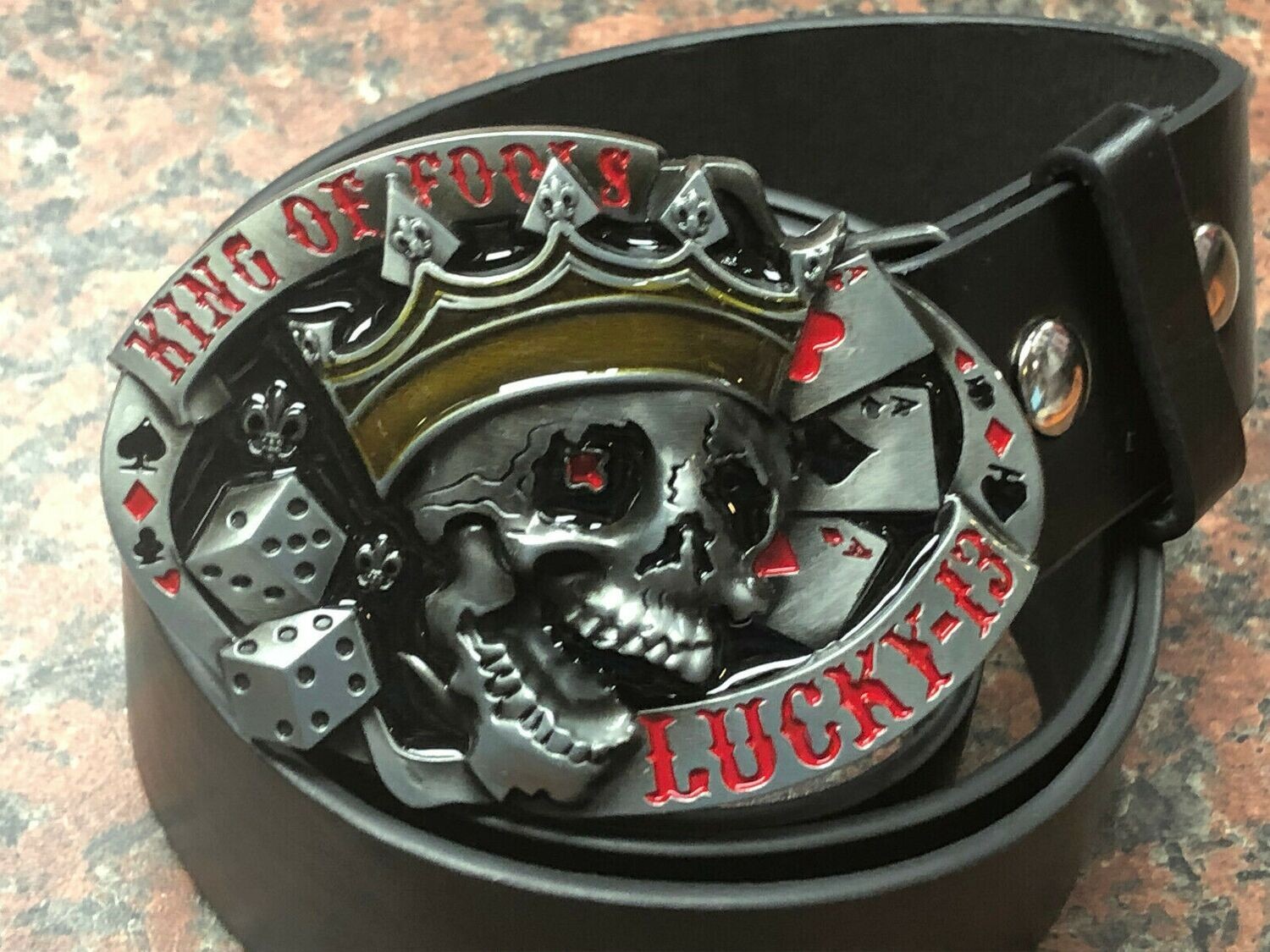 Lucky 13 Logo Buckle with belt