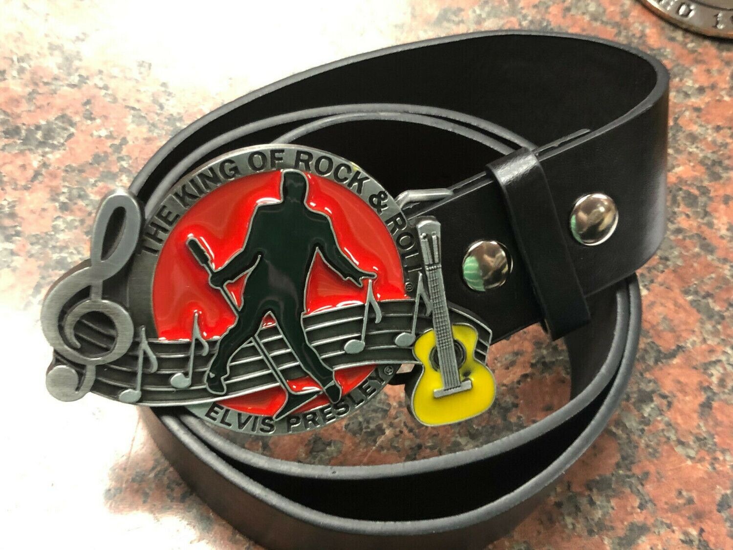 Elvis Presley buckle with belt Red