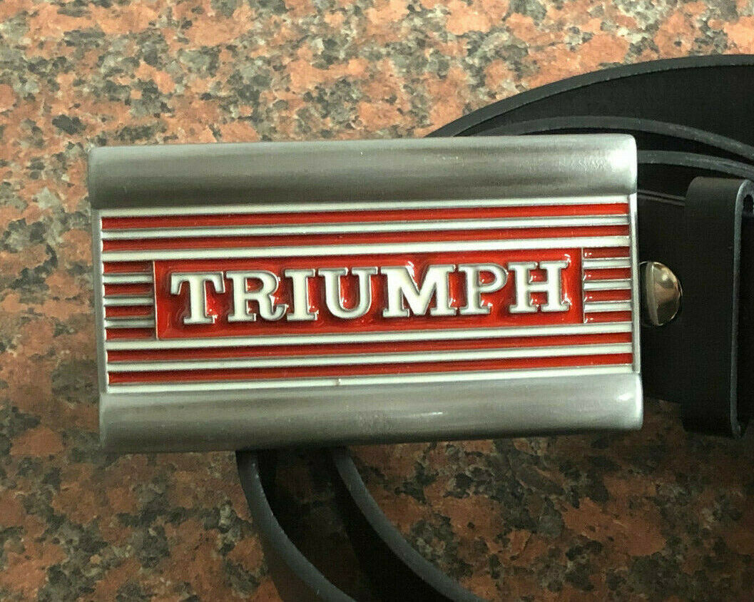 Triumph Logo red buckle with belt