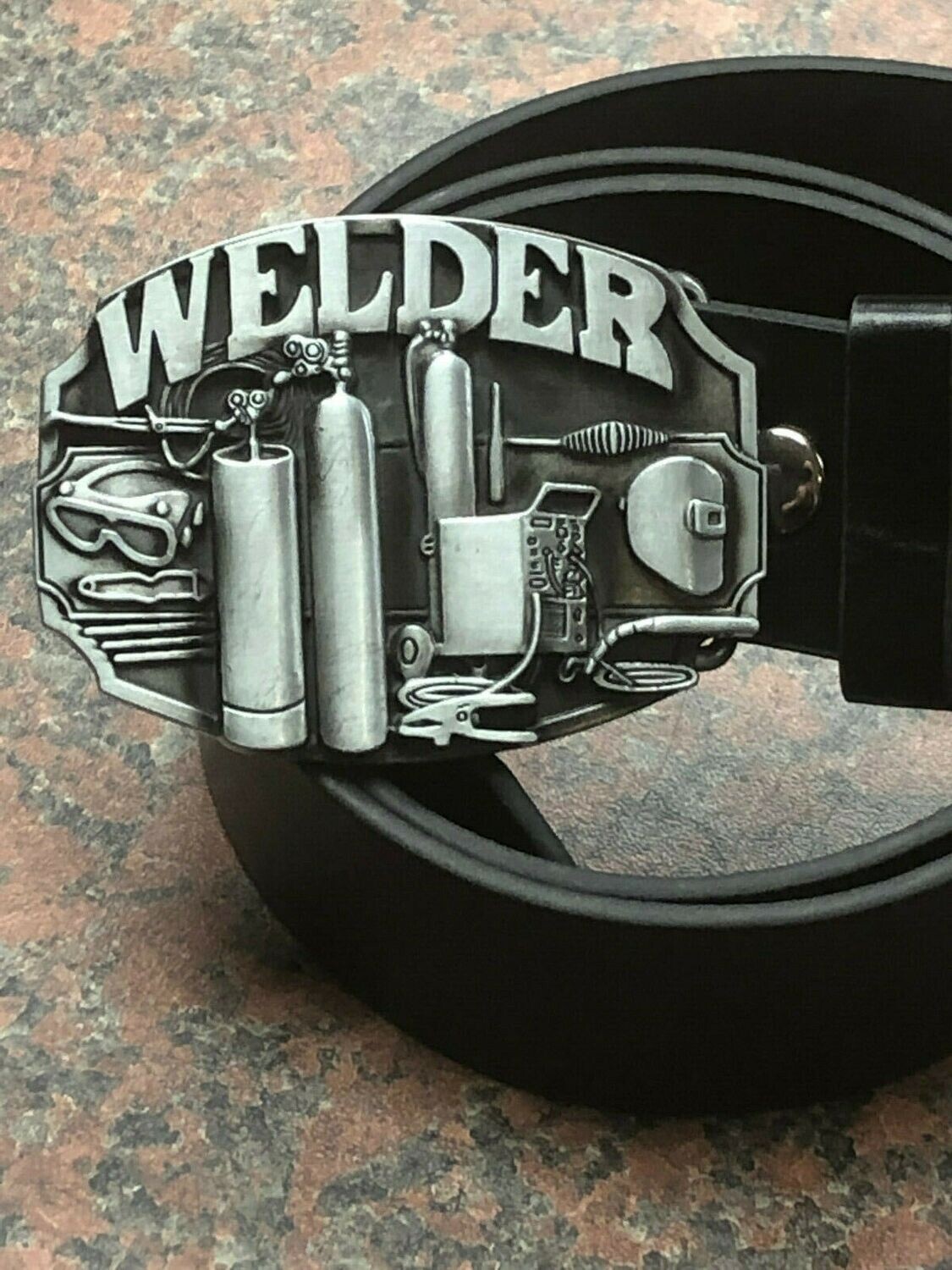 Welder trade professional buckle with belt