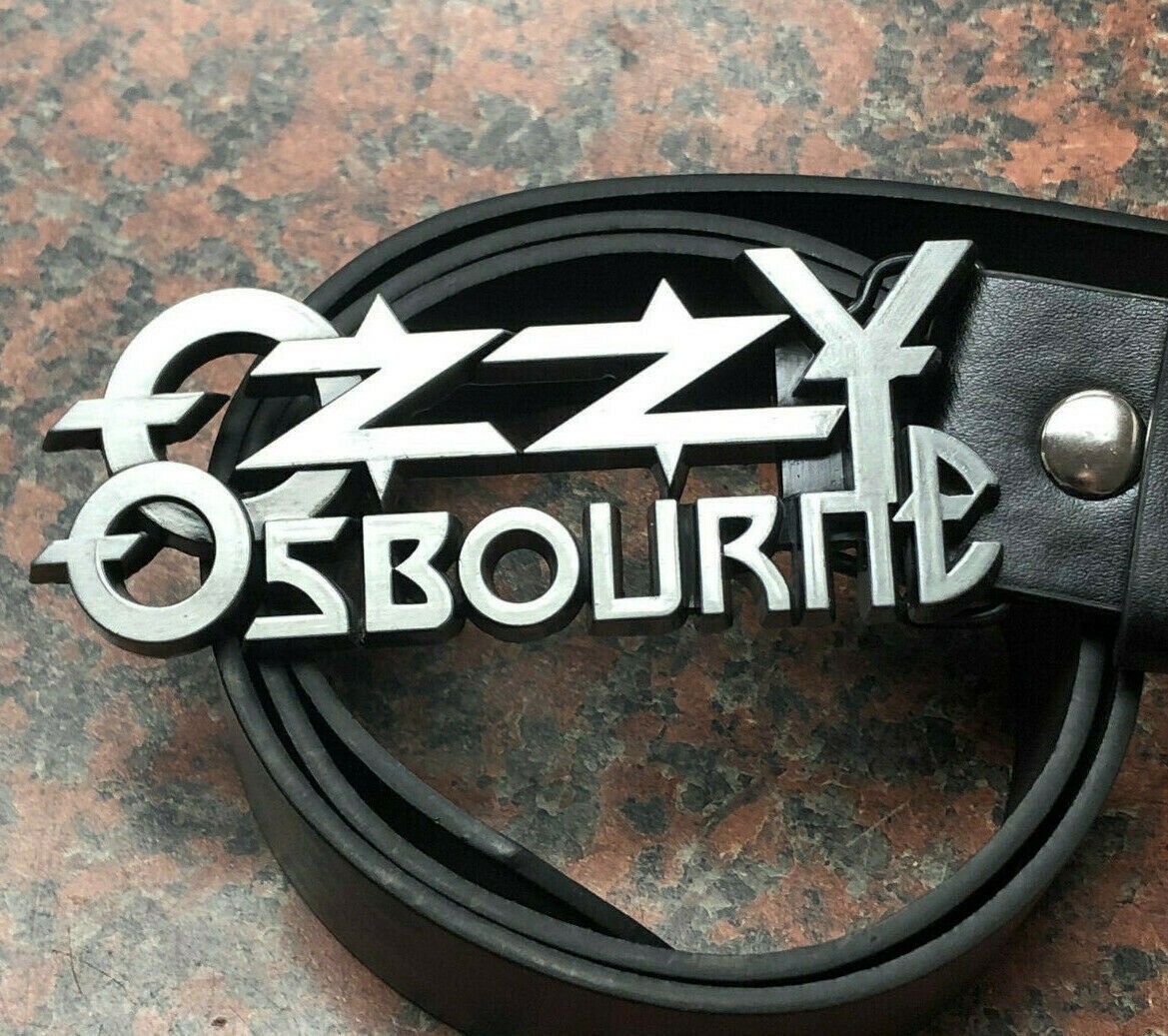 Ozzy Osbourne logo buckle with belt