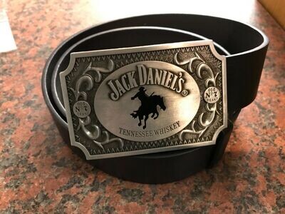 Jack Daniel’s Western Style Cowboy Buckle with belt daniels