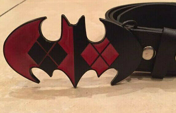 Batman - Harley Quinn Bat Logo Buckle with belt