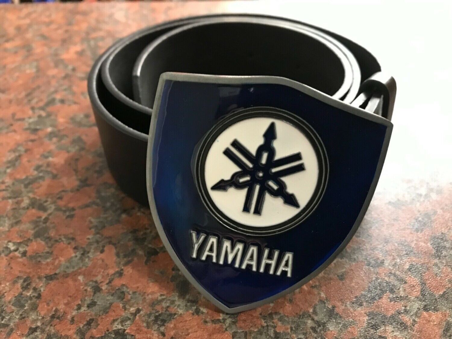 YAMAHA motorcycles Shield Logo Buckle with belt bike symbol