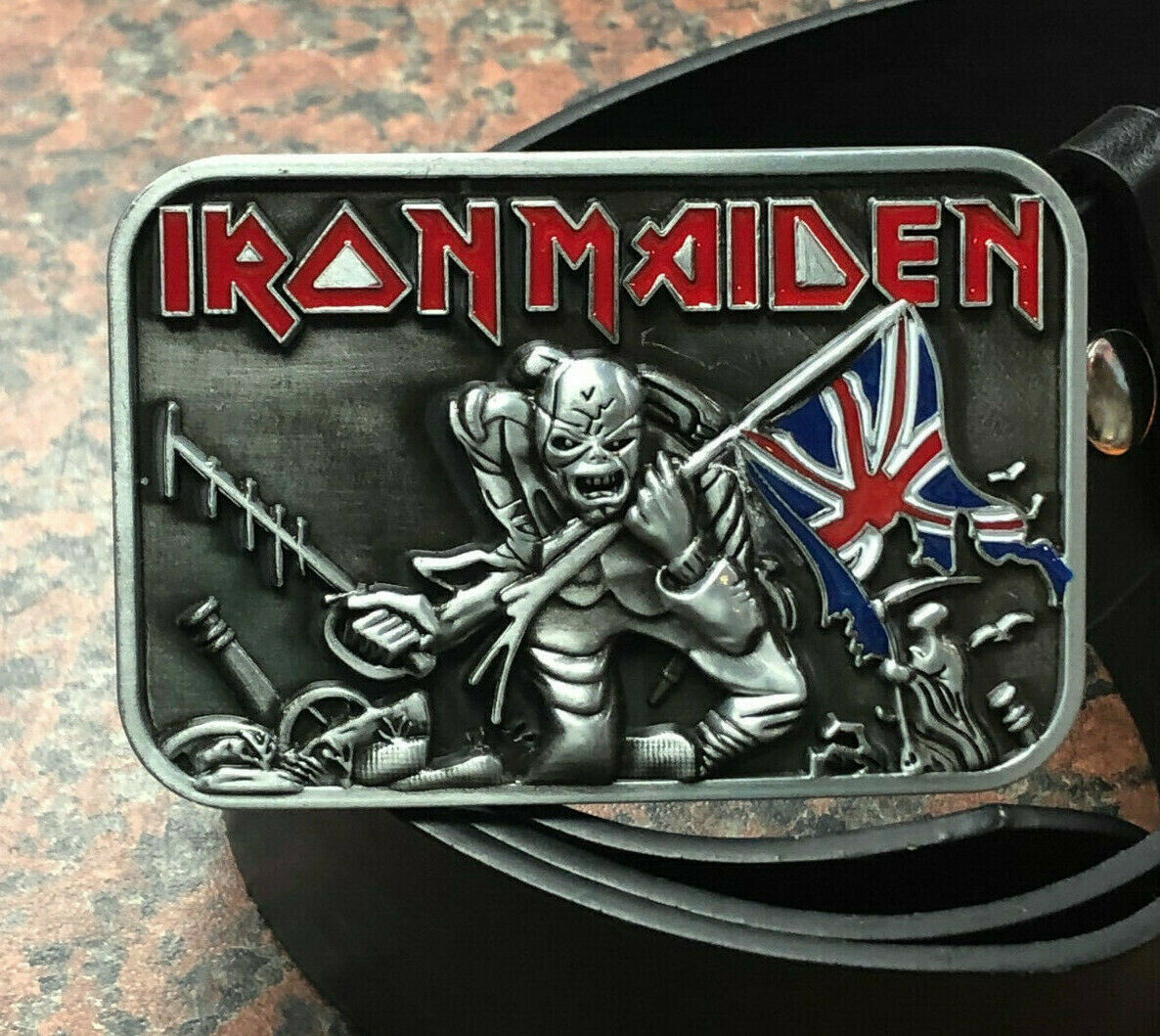 Iron maiden belt buckle sale