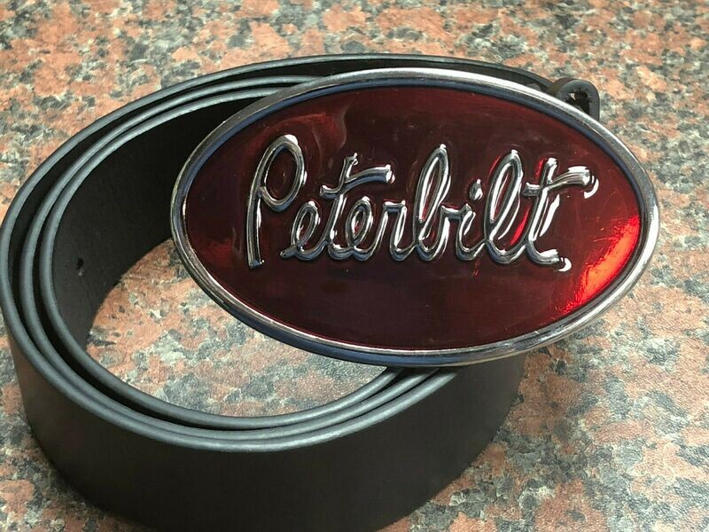 Peterbilt Trucks Logo buckle with belt