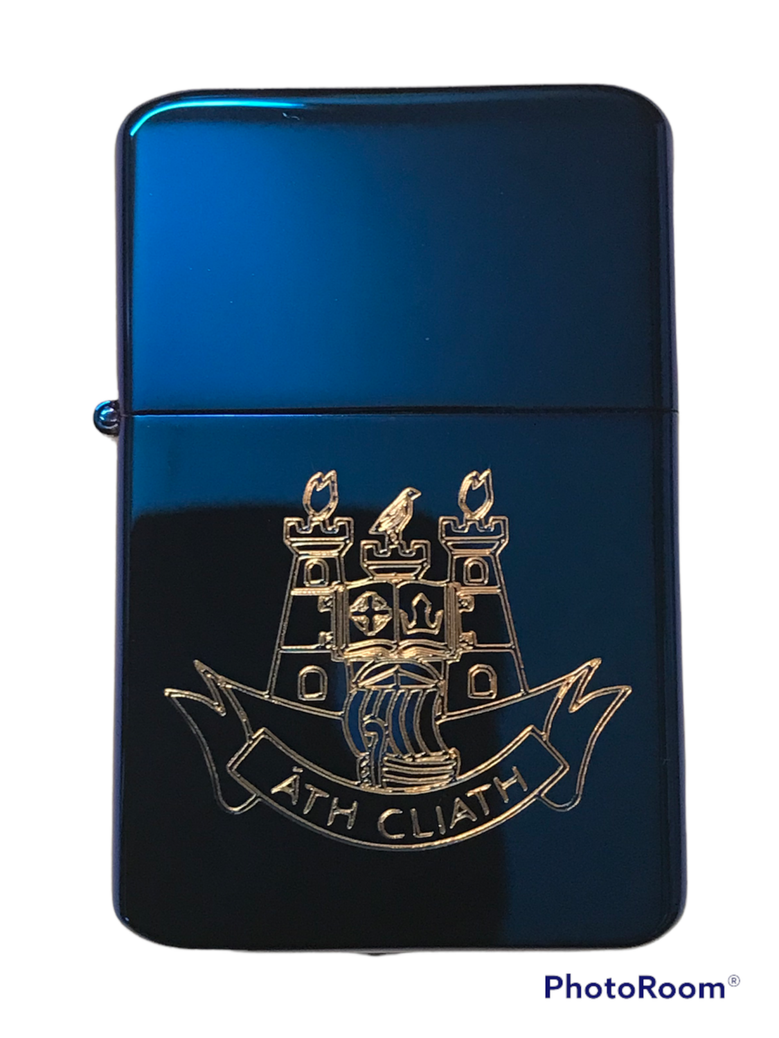 Dublin County Crest Lighter, Polished Blue Finish Coat of Arms