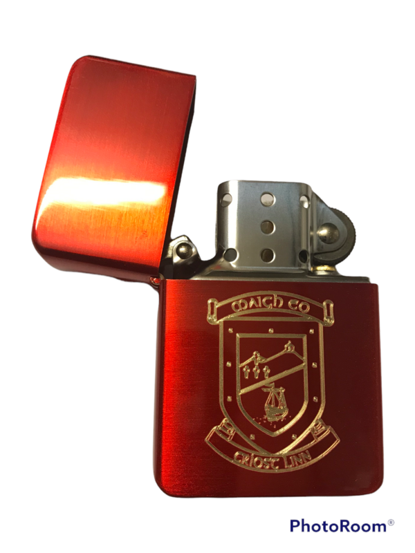 Mayo County Crest Lighter, Polished Red Finish Coat of Arms
