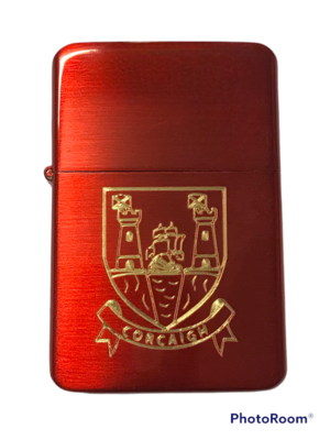 Cork County Crest Lighter, Polished Red Finish Coat of Arms