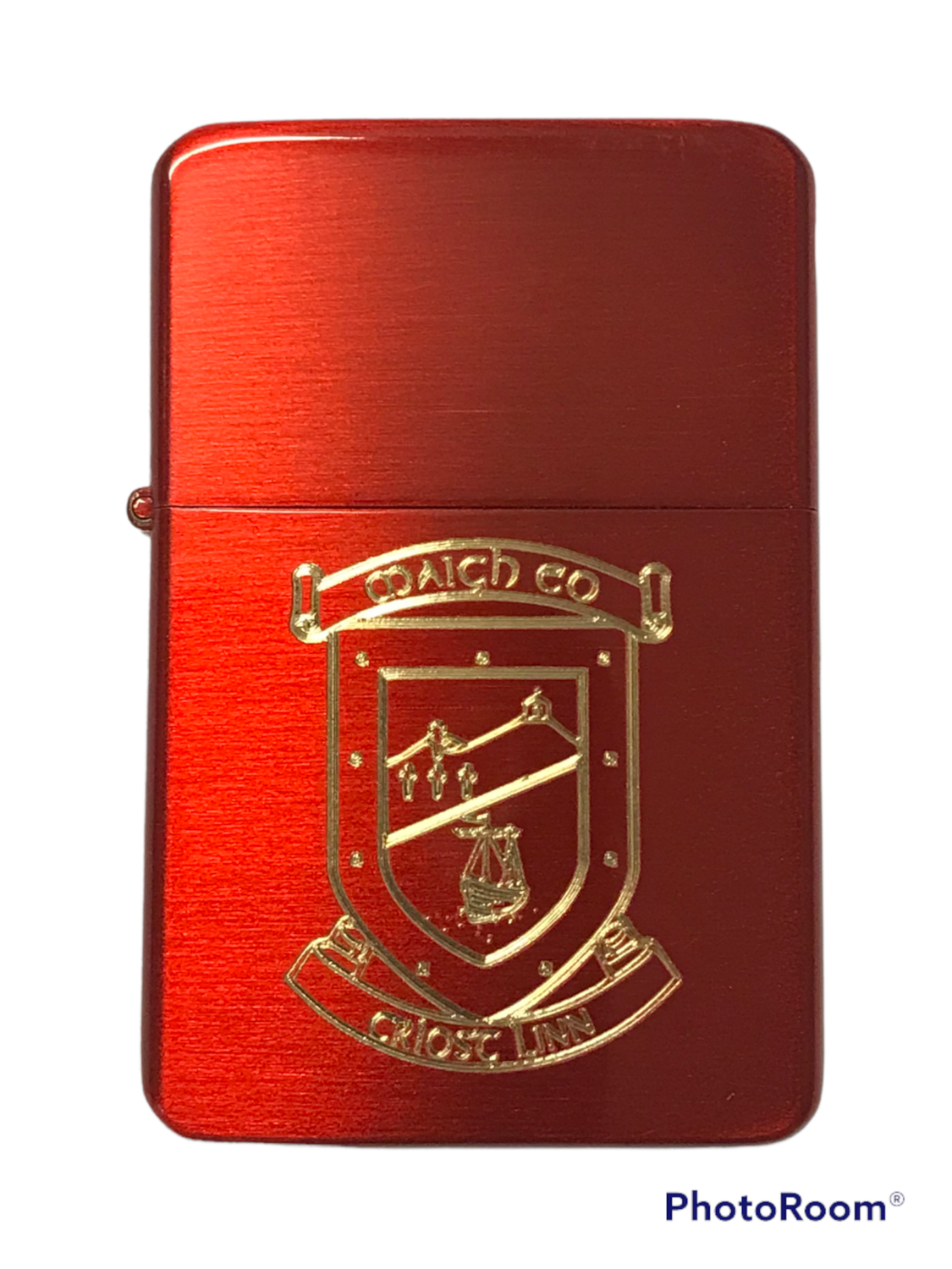 Mayo County Crest Lighter, Polished Red Finish Coat of Arms