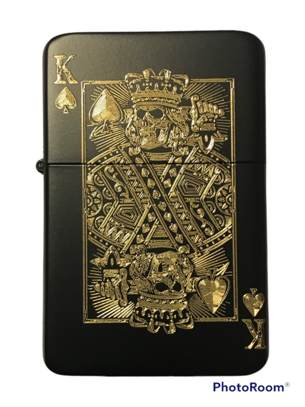 Skeleton King Card Lighter, Matte Black Finish