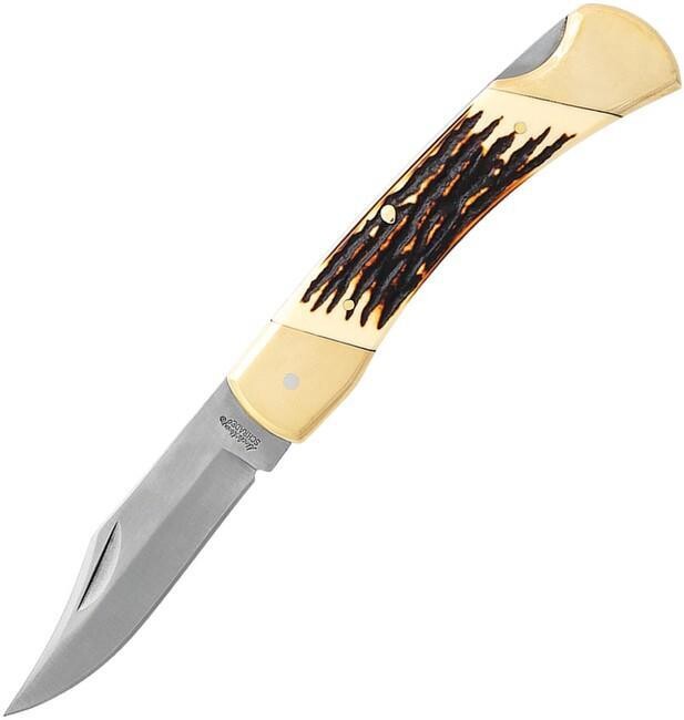 Uncle Henry - Papa Bear Lockback Pocket Knife with leather pouch