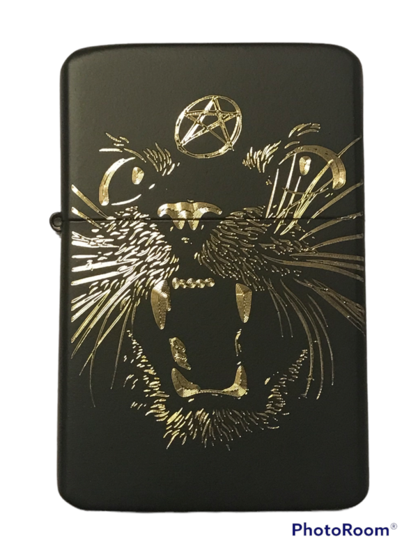 Pentagram Cat Lighter, Matte Black Finish