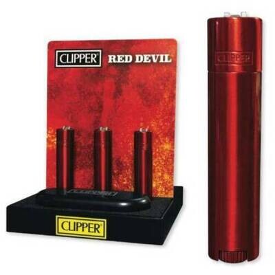 Red Devil Metal Clipper Lighter In Gift Tin