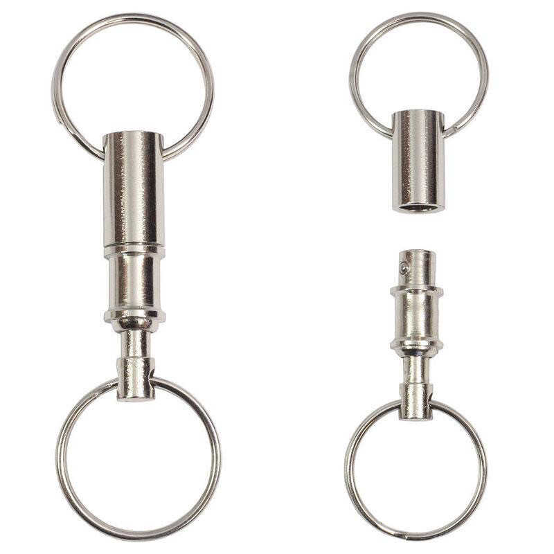 Pull-apart Steel Keyring 
