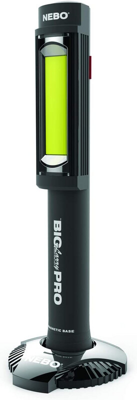 NEBO Big Larry PRO Flashlight, High Power 500 Lumen Work Light, Red Hazard Flasher, Fully Rechargeable, Water and Impact Resistant, Black