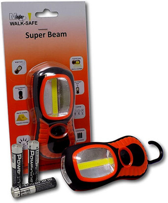 Minder Walk-Safe Super Beam - 200 Lumen LED Torch Flashlight