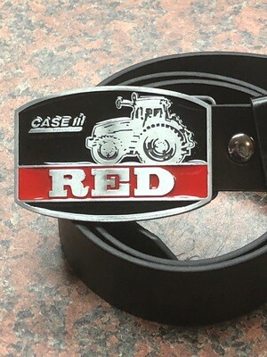 CASE RED Agriculture buckle with belt tractors farming