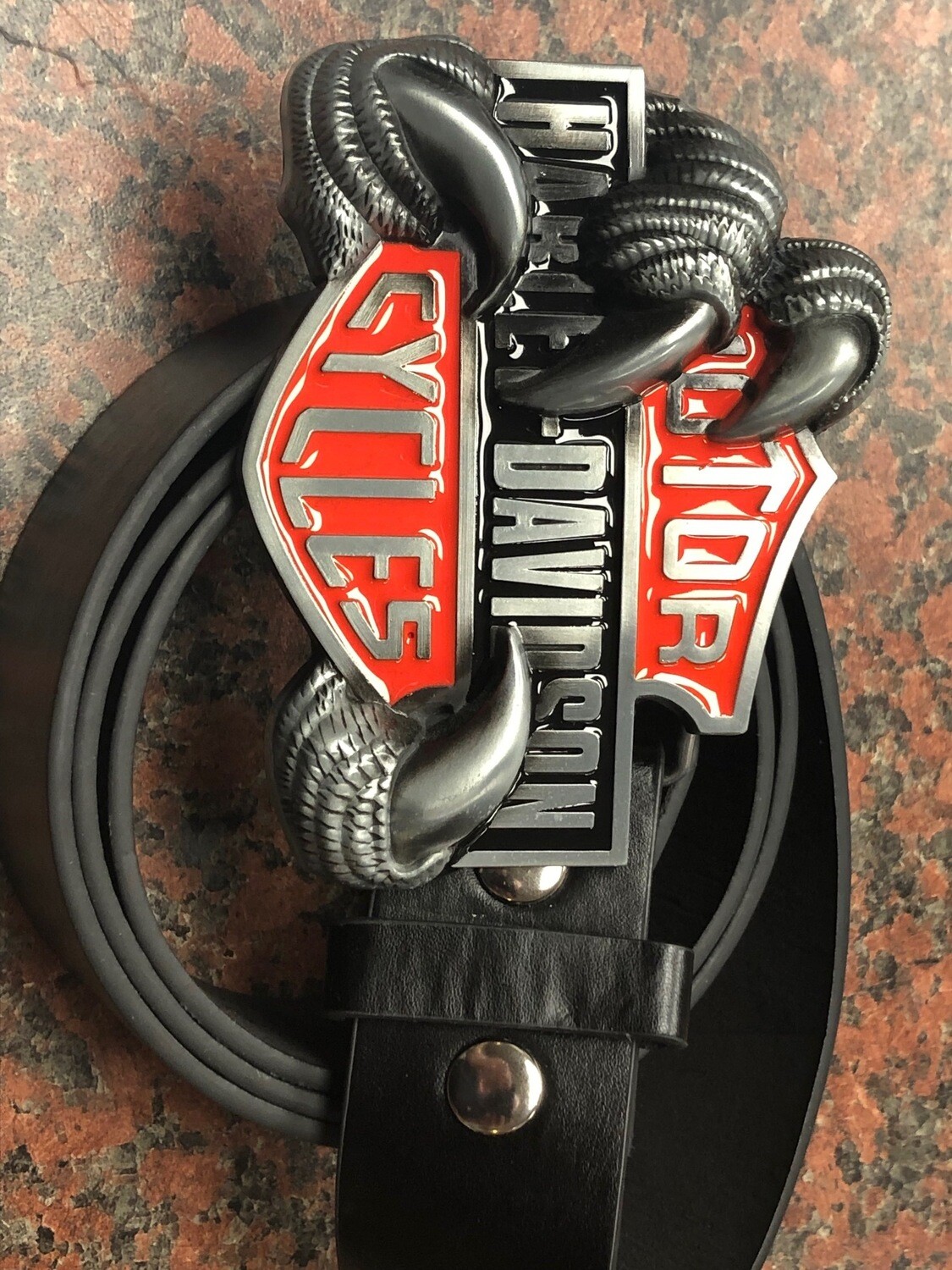 Harley Davidson Motorcycles Claw Logo Buckle with belt
