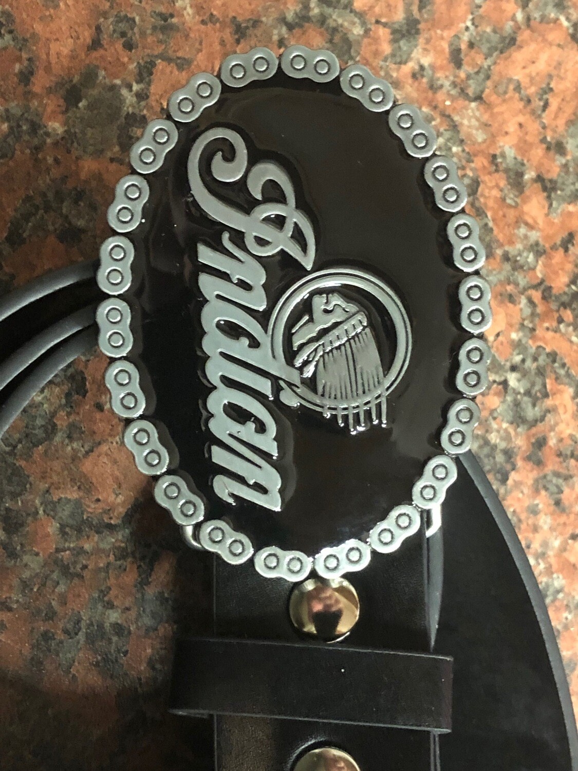 INDIAN Motorcycle Chain Logo Buckle with belt