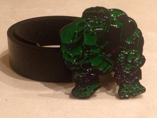 Incredible Hulk Buckle with Belt green marvel