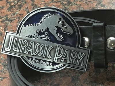 JURASSIC PARK Logo Buckle with belt dinosaur movie