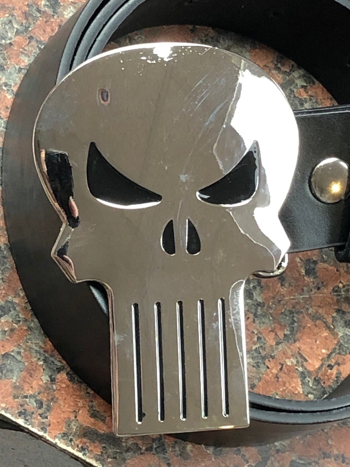 Punisher skull Logo buckle with belt frank castle marvel