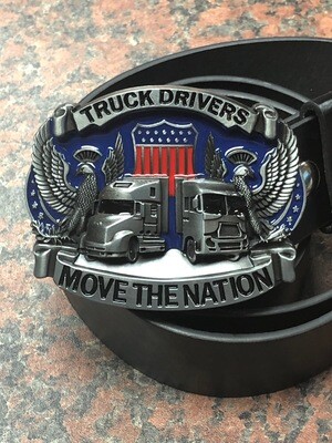 Truckers Move The Nation Buckle with belt