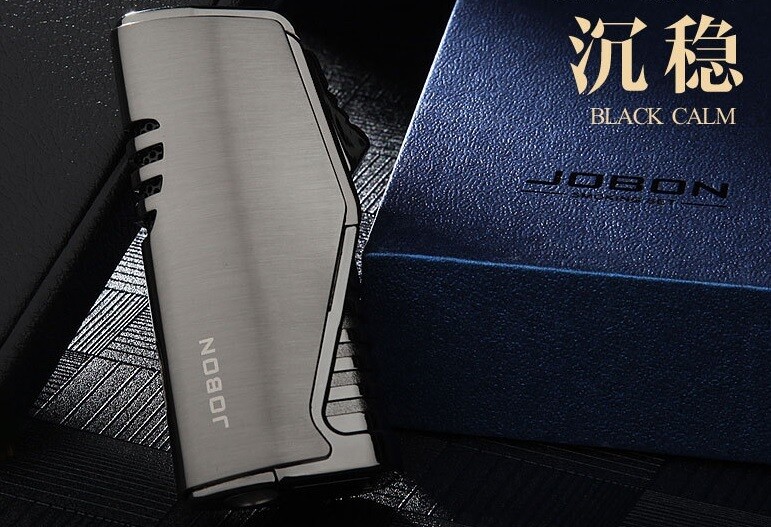 BLACK ICE Jet 3 Flame Metal JOBON Lighter In Gift Box NEW