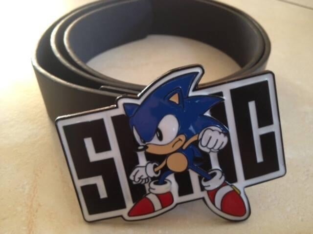 SONIC The Hedgehog logo Buckle with belt Sega