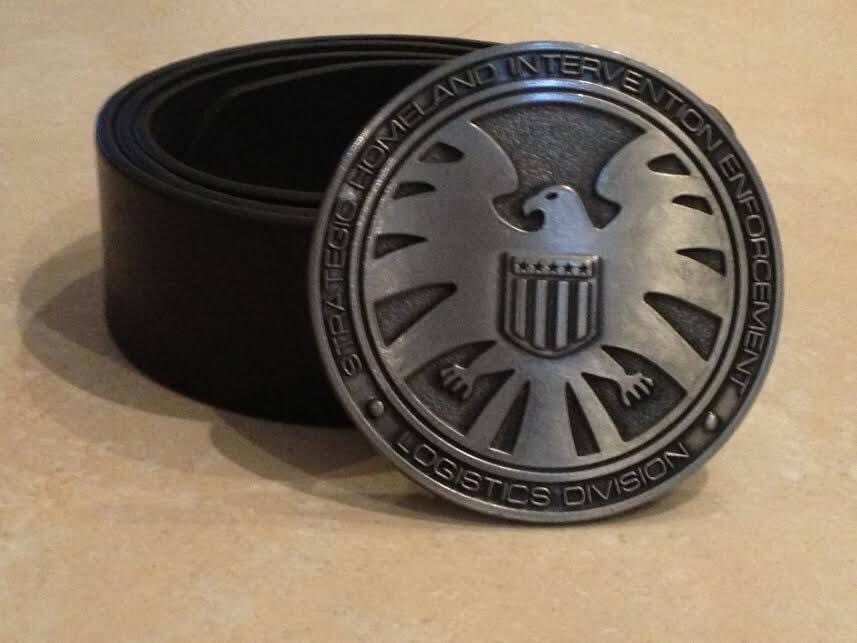 SHIELD Logo Buckle with belt original style s.h.i.e.l.d Avengers agent
