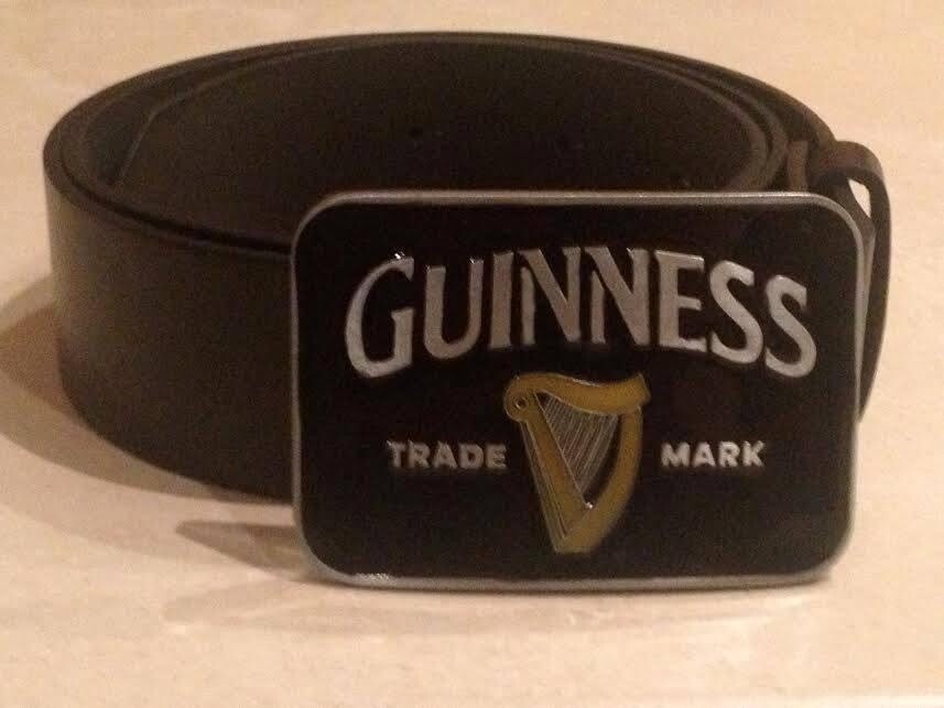 GUINNESS Logo black Buckle with belt rectangle shape