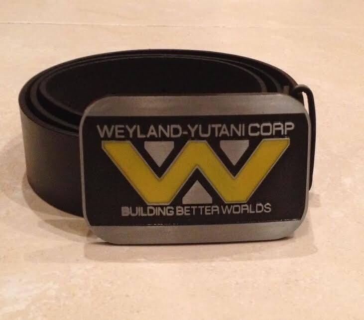 WEYLAND YUTANI CORP logo Buckle with belt Aliens Predator