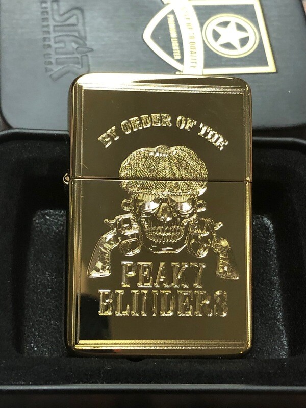 Peaky Blinders Lighter, Polished Gold Finish